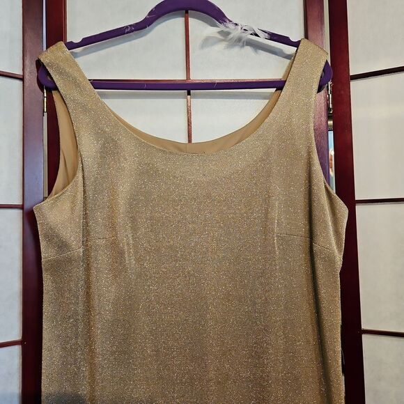 Glamorous ALEX Evenings Sparkling Gold Maxi Dress/Cardigan Set - Picture 10 of 14